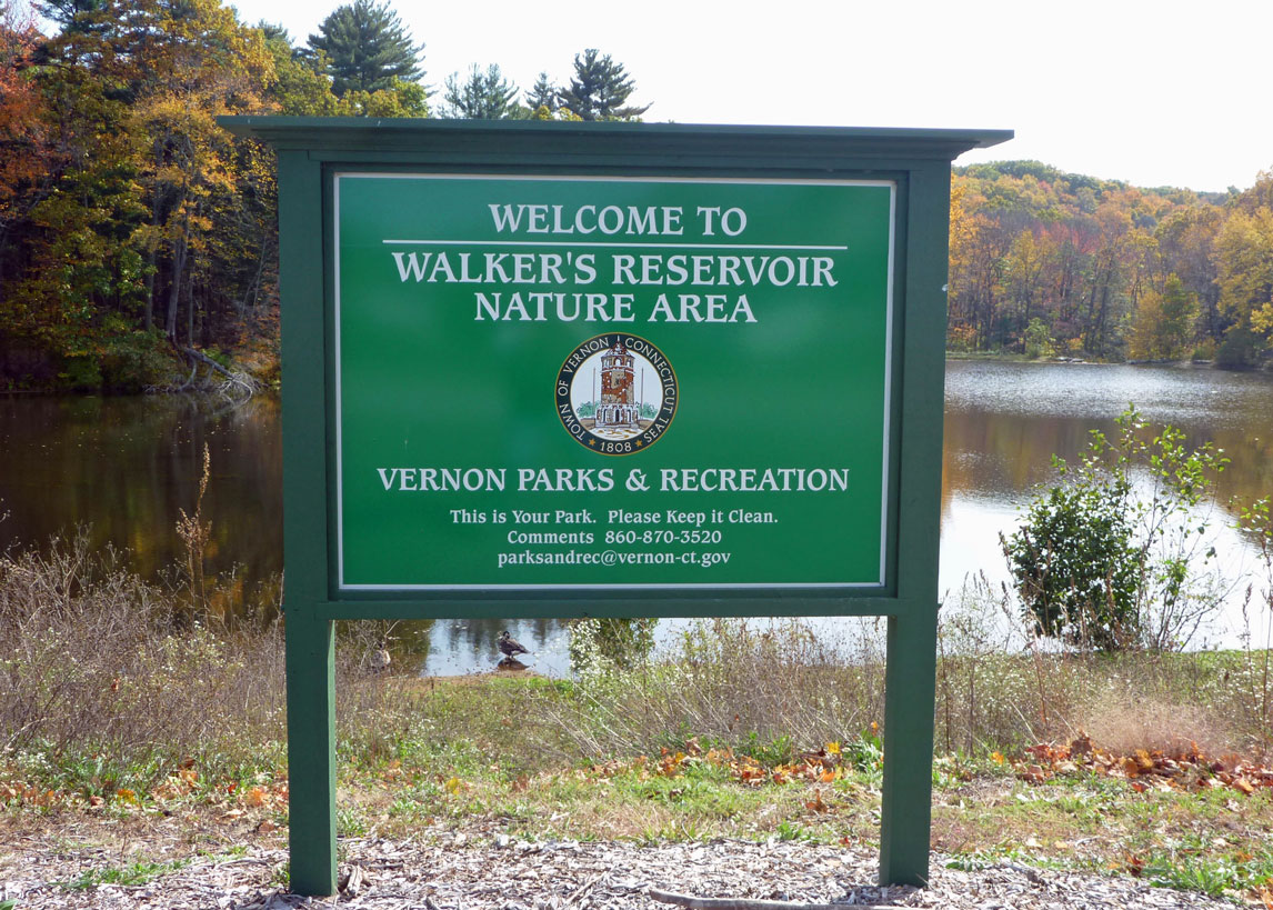 Walker's Reservoir sign